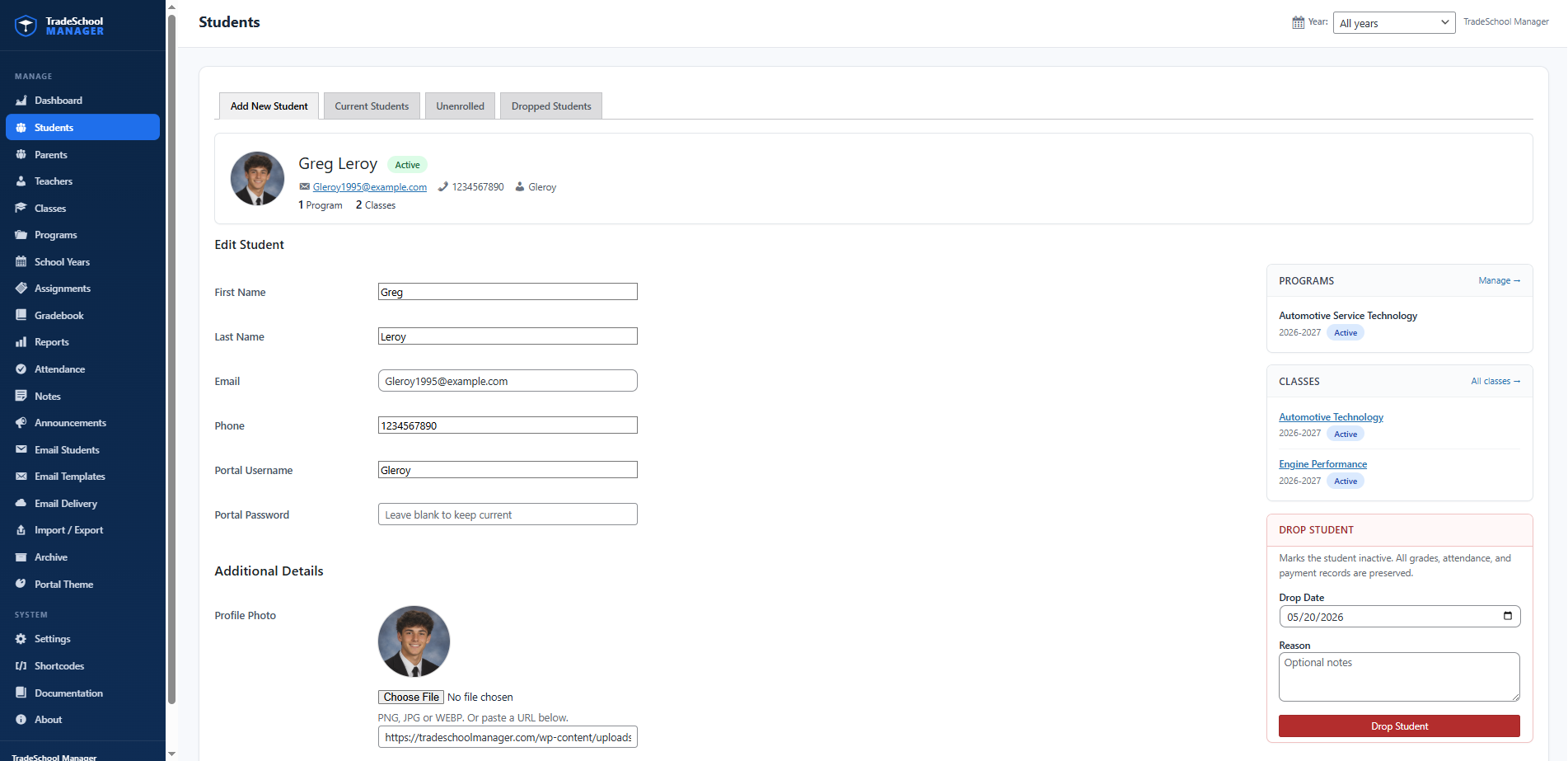 Student portal